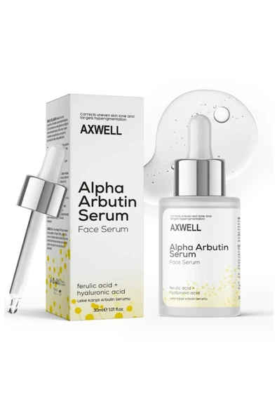 AXWELL Leke Karşıtı & Cilt Tonu Eşitleyen Alpha Arbutin & Ferulic Acid & Hyaluronic Acid Aydınlatıcı Ampul - 6