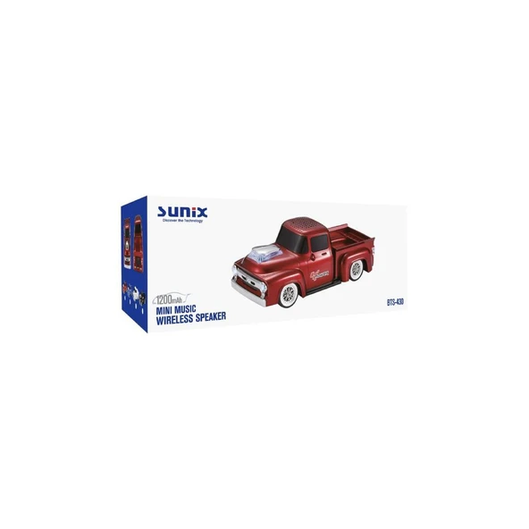 Sunix 1200 Mah Led Işıklı Araba Bluetooth Hoparlör Mavi BTS-430 - 2