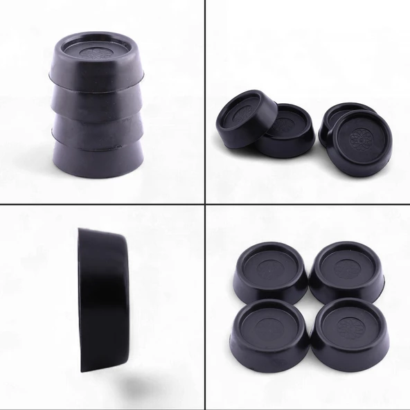 Titreşim Önleyici Beyaz Eşya Çamaşır Makinesi Ayağı 4 Adet Kaymaz Gürültü Azaltıcı Engelleyici Ayak - 2