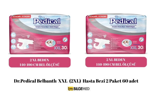 Dr.pedical Belbantlı Tekstil Yüzey Hasta Bezi Xxl (2xl) 60 Adet ürün görseli 1