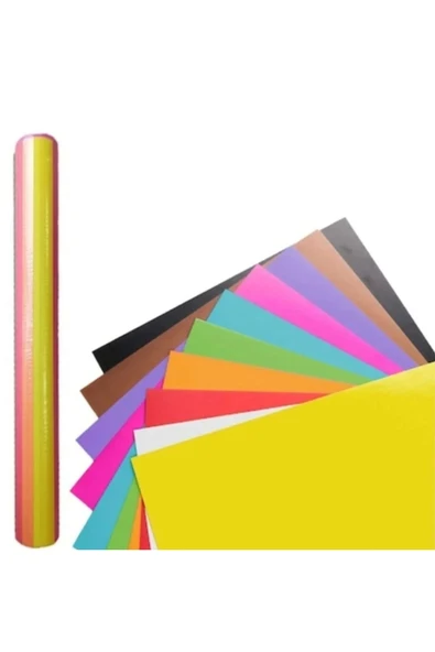 100 Adet Fon Kartonu 50x70 Cm Büyük Fon Kartonu 10 Rulo X 10 Adet ( 100 Adet ) Karışık Renkler