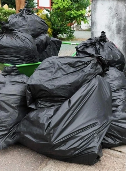 200 Adet Endüstriyel ( 120x150 Cm ) Hantal Boy Siyah Çöp Poşeti 20 Rulo x 10lu 120 Litre Çöp Konteynerine uyumludur - 4