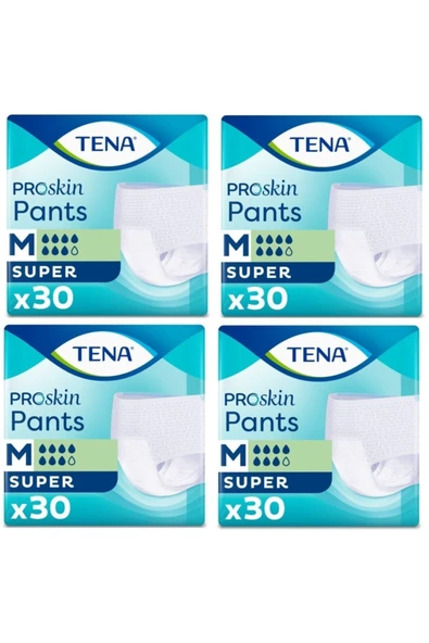 TENA PANTS Tena Proskin Pants Super Emici Külot Orta Boy M 7 Damla 4x30’lu 120 Adet