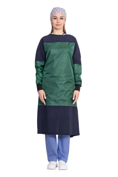 ŞİRİN A MEDİKAL Box Önlüğü® | Unisex Ameliyathane Box Önlüğü | Lacivert