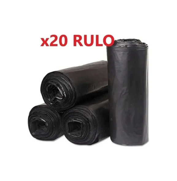 200 Adet Endüstriyel ( 120x150 Cm ) Hantal Boy Siyah Çöp Poşeti 20 Rulo x 10lu 120 Litre Çöp Konteynerine uyumludur