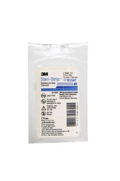 3M Steril Strip 12x100mm Mavi - Ref: R1547 - 50 Adet - 1