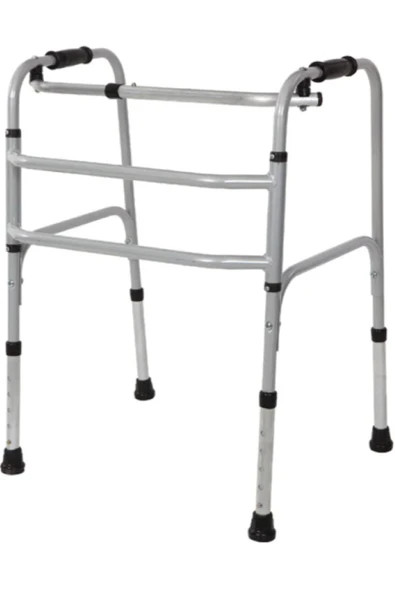 HAPPLY Yerli Walker Wolker Yürüteç Hareketli Katlanabilir Walker - Demir Profil - Hareketli Walker