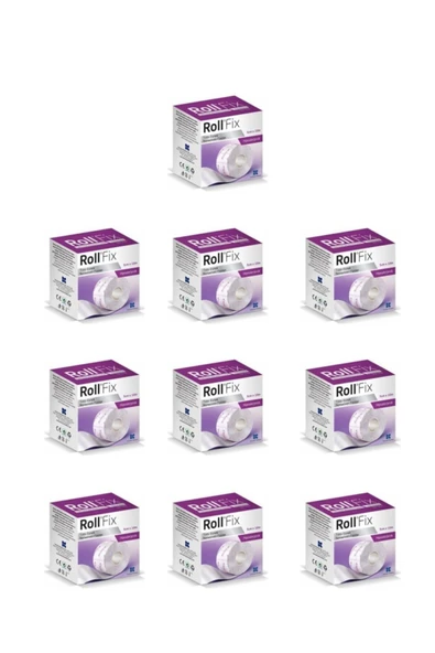 ROLLFİX Roll Fix Elastik Sabitleme Bandı Hipoalerjenik Flaster 5 Cm X 10 M 10 Adet