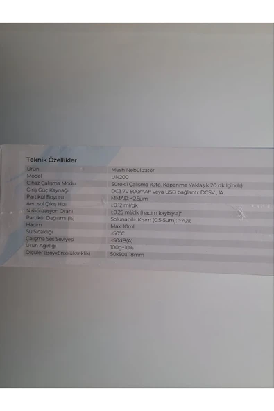 ELMASLAR Nebtime Mesh Nebülizatör UN200 - 2