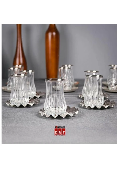 Drt Çay Seti Meridyen 12 Parça Platin Çubuk DRT-44526-1 - 2