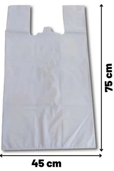 100 Adet 45x75 Ultra Kalın Et Taşıma Poşeti Poşeti (40 Kg Taşır) - Resim 2