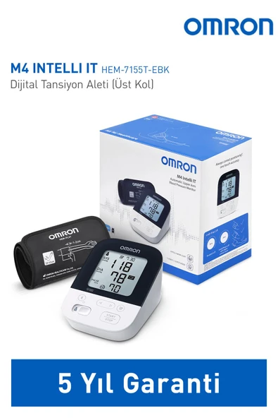 OMRON M4 Intelli It, 2 Kullanıcılı, Akıllı Telefonlar Ile Uyumlu Üst Koldan Ölçer Tansiyon Aleti