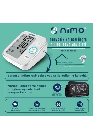 NİMO Med Dijital Koldan Tansiyon Ölçer B 22 (yeni Model) - 3