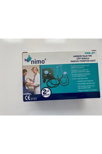 NİMO Aneroid Palm Tipi Çift Borulu Kancalı Tansiyon Aleti
