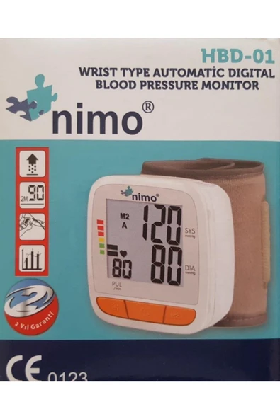 NİMO Hbd-01 Tam Otomatik Dijital Bilekten Ölçen Tansiyon Aleti - 2