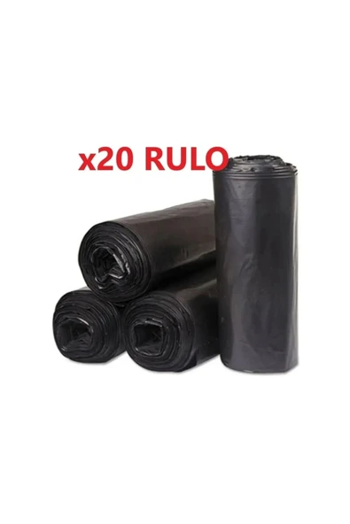 200 Adet Endüstriyel ( 120x150 Cm ) Hantal Boy Siyah Çöp Poşeti 120 Litre Çöp Konteynırına Uyumludur - 1