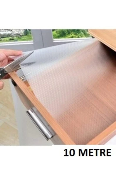 45 Cm X 10 Metre Kaymaz Dolap Içi Çekmece Raf Örtüsü Kaydırmaz Raf Örtüsü - 2