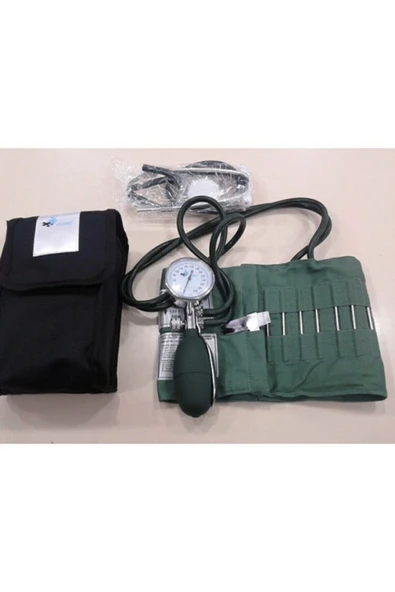 NİMOMED Hnk-2t Aneroid Palm Tipi Çift Hortumlu Tansiyon Aleti + Kancalı Steteskop