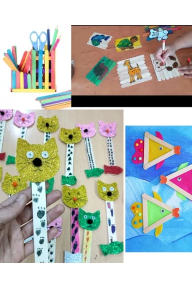 200 Adet Ahşap Büyük Geniş Dil Çubuğu Dondurma Dil Basma Ağda Çubuğu - Resim 2