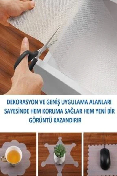 45 Cm X 10 Metre Kaymaz Dolap Içi Çekmece Raf Örtüsü Kaydırmaz Örtü - 3