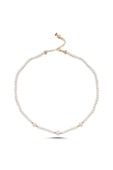 4,5 mm Dorikalı Doğal İnci Kolye - Resim 5