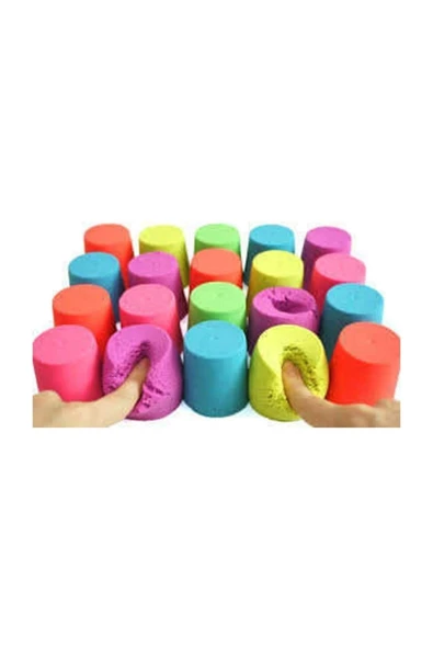 Kinetik Kum, 4 Renk 2 Kg, Oyun Kumu (KARIŞIK 4 RENK)