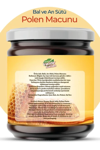 Milleunenuits Valide Sultan Bal & Arı Sütü & Polen İçerin Macun 240 GR - 5