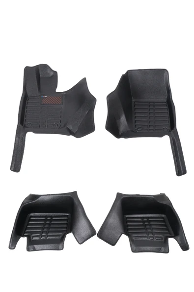 5D Dikişsiz (press) Deri Havuzlu Paspas Siyah Porsche Panamera 2017-2024 ile uyumlu - 4