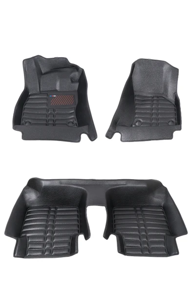 5D Dikişsiz (press) Deri Havuzlu Paspas Siyah Skoda Superb 2015-2024 ile uyumlu - 4