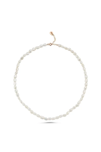 7,5 mm Barok İnci Sıralı Kolye - Resim 4