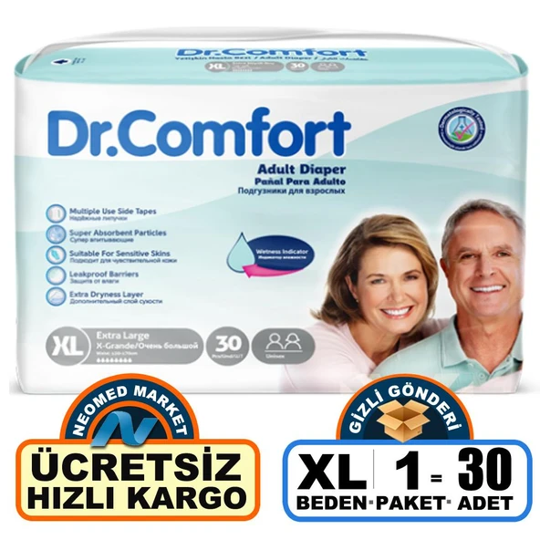 Dr.Comfort Belbantlı Ekstra Büyük Boy XL 30'lu Hasta Bezi