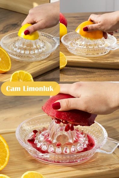 Cam Portakal Limon Sıkacağı Limonluk Portakal Sıkacağı - 6