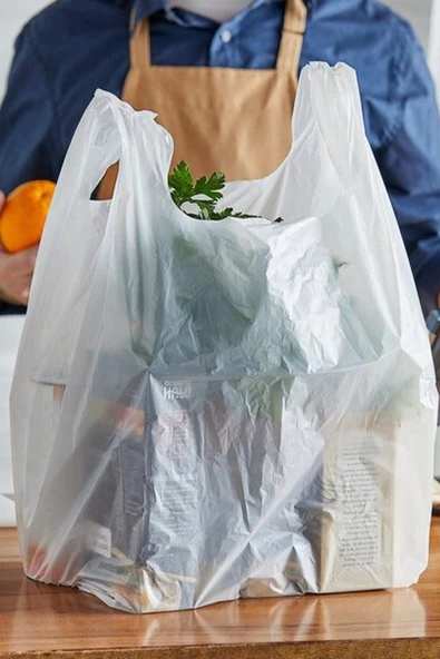 A Kalite Beyaz Hışır Poşet 1 Kg Büyük Boy Atlet Poşet
