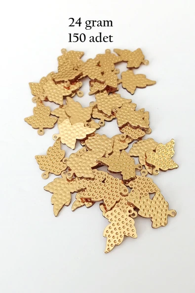 Oya Abiye Bileklik Kolye Pleksi Metalik Plastik Pul Altın Renk 24 gram 150 adet - BNC549
