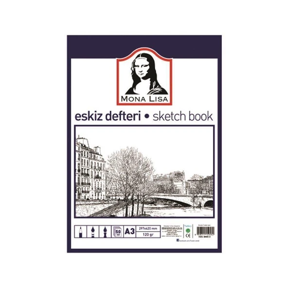 Südor Mona Lisa Eskiz Defteri 50 Yaprak 120 Gr A3