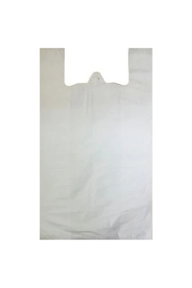 Büyük Boy Beyaz Atlet Market Alışveriş Çöp Poşeti Hışır Poşet 2kg Plastik Torba Büyük - Resim 2