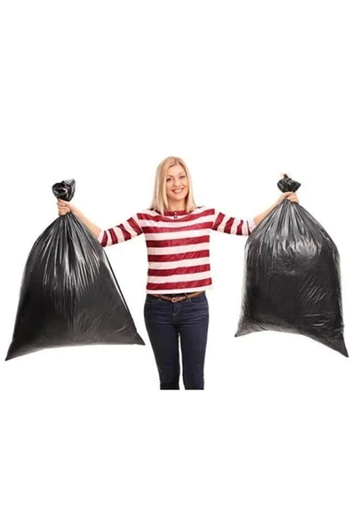 Jumbo Boy Çöp Torbası 100 Adet (10LU 10 PAKET) Rulo Çöp Poşeti 80x110 Cm Dayanıklı - 2