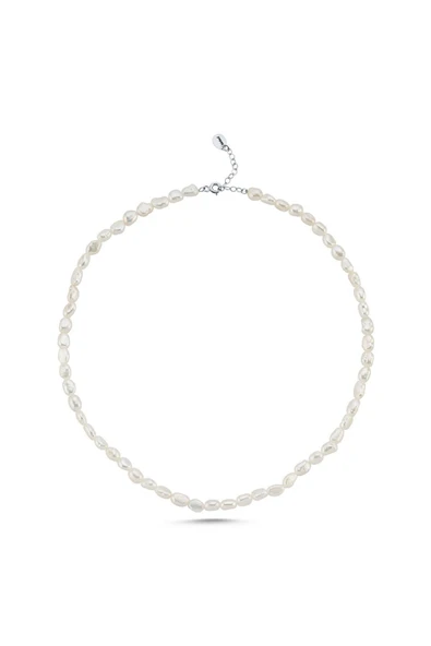 7,5 mm Barok İnci Sıralı Kolye - Resim 3