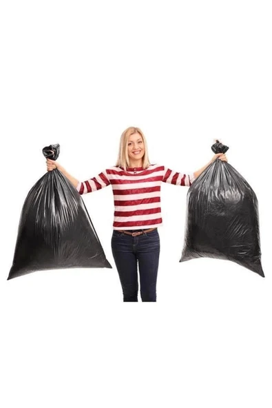 200 Adet Jumbo Boy Rulo Çöp Poşeti 80x110 Cm Dayanıklı Çöp Torbası 10lu 20 Paket (1 Koli)