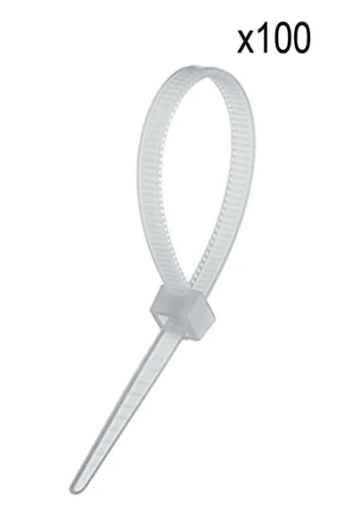 Kablo Bağı Plastik 2,5x150 mm Beyaz 100 Adet - 3