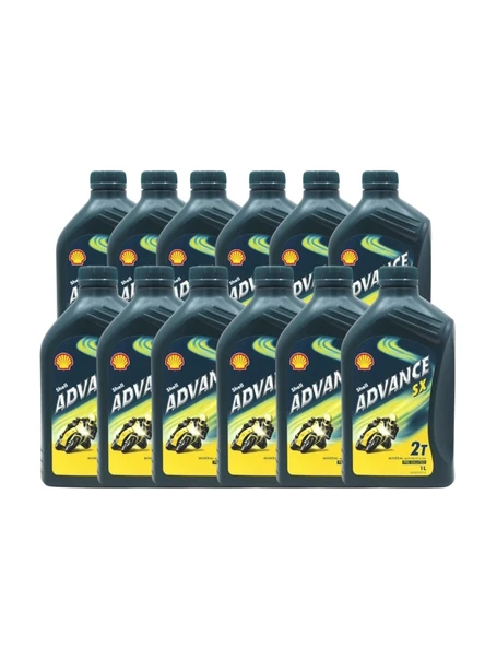 SHELL ADVANCE SX 2T - 2 ZAMANLI MOTOR YAĞI 1 LİTRE - 12 ADET