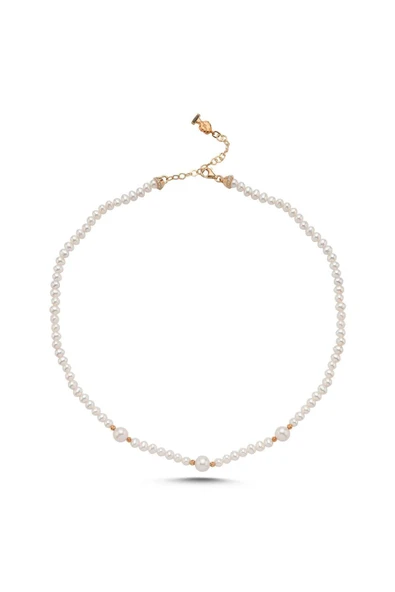 4,5 mm Dorikalı Doğal İnci Kolye - Resim 4