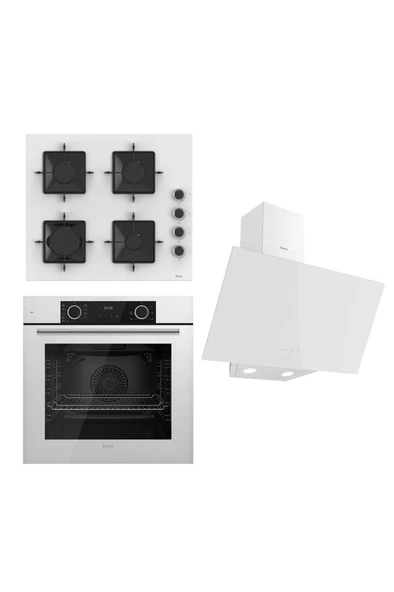 Fryart Ss Serisi Beyaz Set (ss206 Xe63cb D078 ) - Kare Emaye Izgara