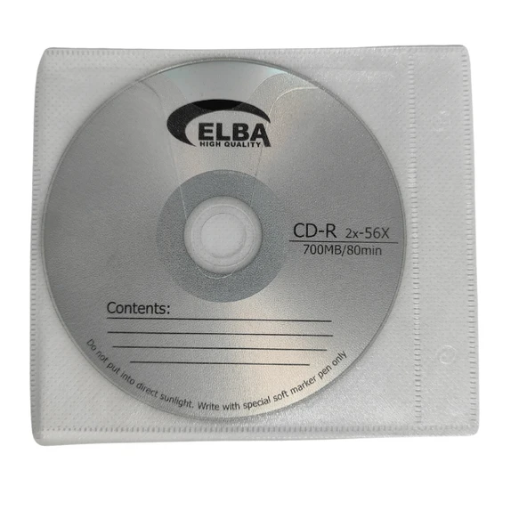 Dosya Delikli CD & DVD İçin İki Yönlü Poşet Zarf 100'lü Paket - 2