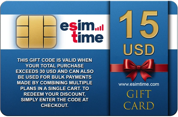 Esimtime 15 Usd Dijital Hediye Kartı
