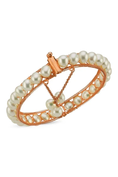 8,5 mm Tek Sıra Doğal Tatlı Su İncisi Kadın Bilezik - Resim 8