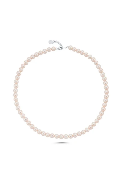 7,5 mm Doğal İnci Erkek Kolye - Resim 4