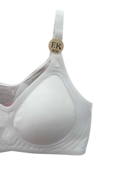 F.K Lazer Kesim Önü Tül Detaylı Pedli Agraflı Sütyen - 1250 - 7