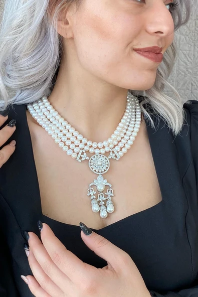 7,5 mm Doğal İnci Kolye