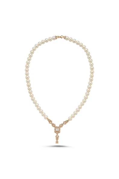 7,5 mm Baget Kesim Doğal İnci Kolye - Resim 7